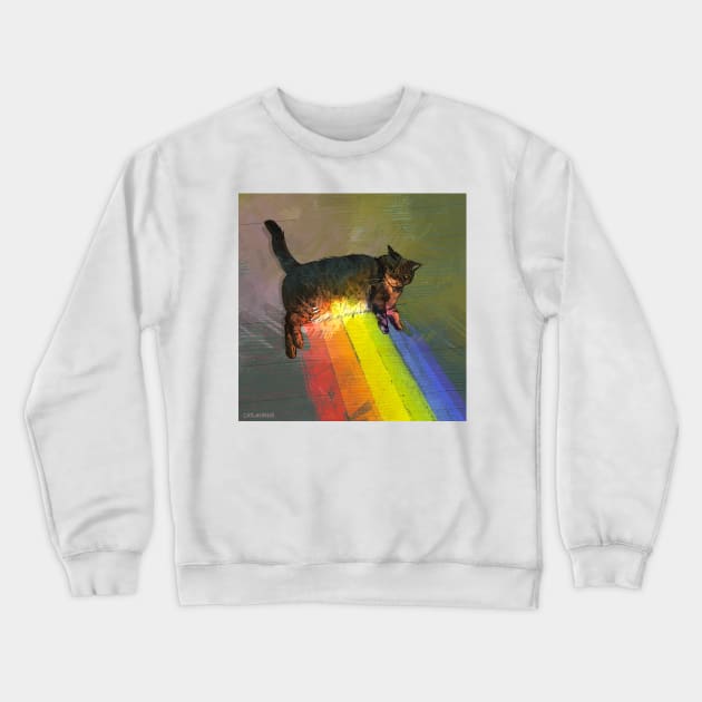 Gold at the End of the Rainbow Crewneck Sweatshirt by Catwheezie